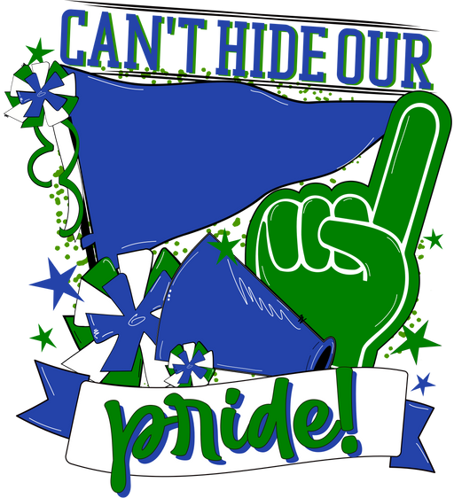 School Pride Door Hanger, Royal and Green, DECOE-W-904944-DH , 22" Door Hanger - DecoExchange®