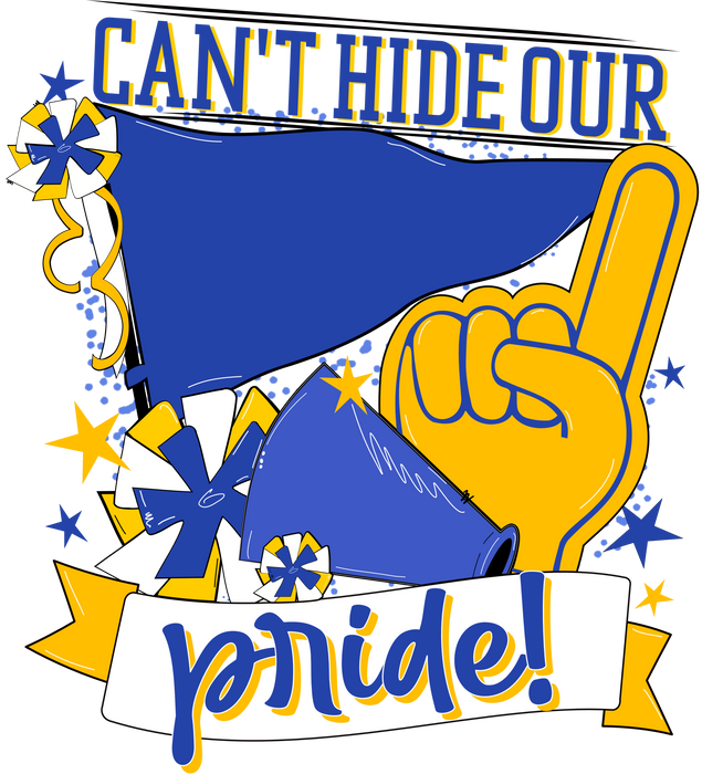 School Pride Door Hanger, Royal and Yellow, DECOE-W-904947-DH , 22" Door Hanger - DecoExchange®