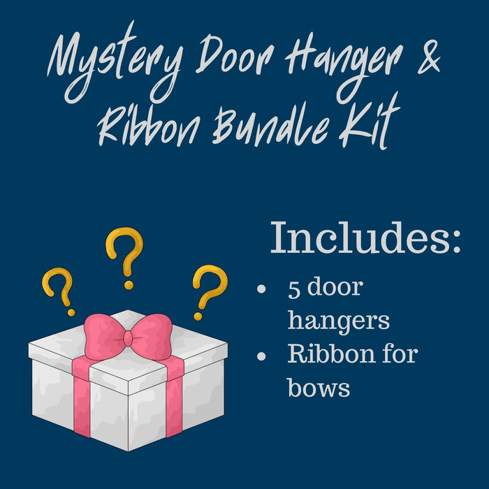 (Meghan's Choice) - 5 Pack Mystery Door Hanger & Ribbon Bundle