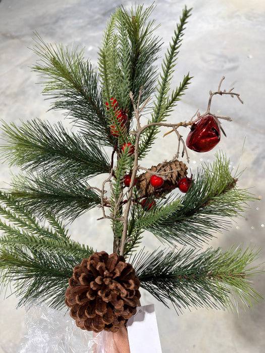24" Jingle Bell Spray PA5172S-GRED