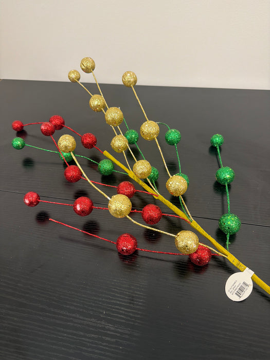 32" Glitter/Mica Ball Spray, Red Green Gold MTX70665-RDGG