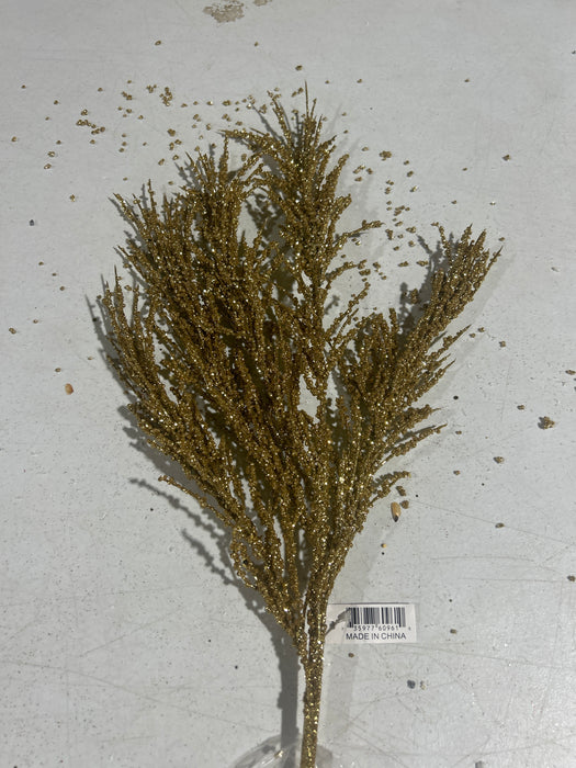 Christmas Berry Spray - 3 Stems - Gold - FS60961