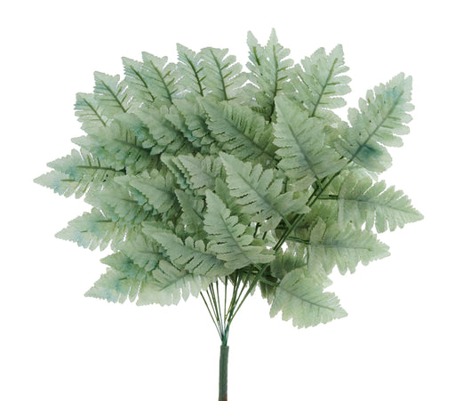 17"L Pull Apart Silk Leather Leaf Bush X12, Sage Green FG629649 - DecoExchange®