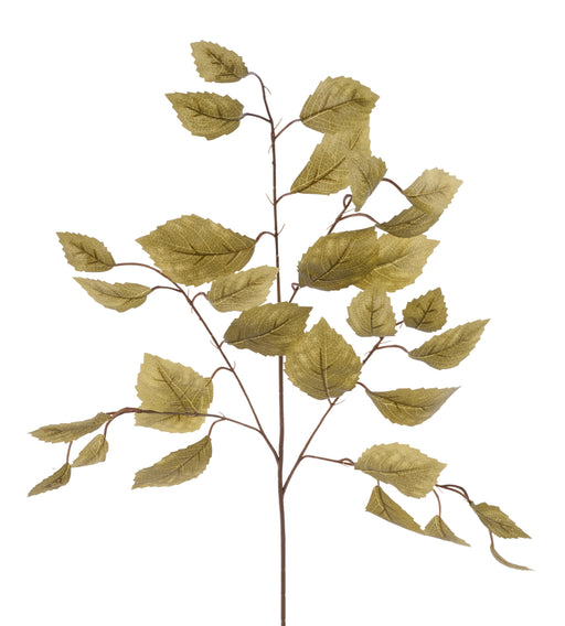 28"L Rose Leaf Spray 12Pc/Bdl, Dk Olive/Yellow FG663348 - DecoExchange®