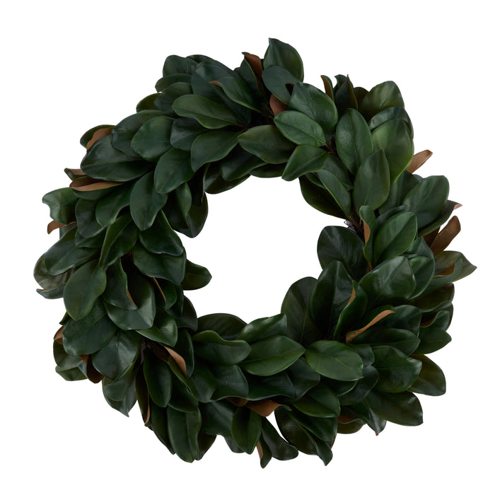 34"Dia Magnolia Leaf Wreath Two-Tone Green/Brown FG665946