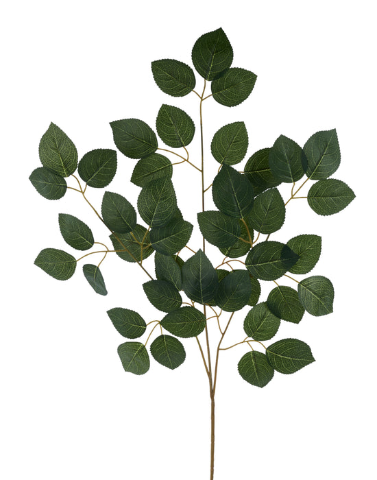27"L 3D Painted Fabric Birch Leaf Spray Green Bundle of 12 FG666809