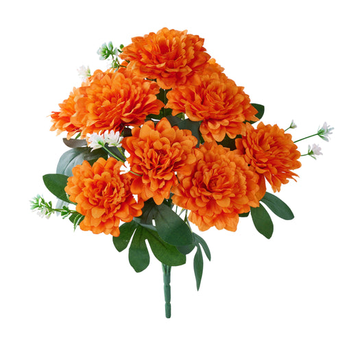 19"L Mum Bush X11 Orange FN171320 - DecoExchange®