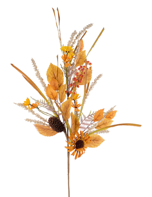 33"L Sunflower/Daisy/Pinecone/Leaf Spray Orange/Tan HA1836 - DecoExchange®