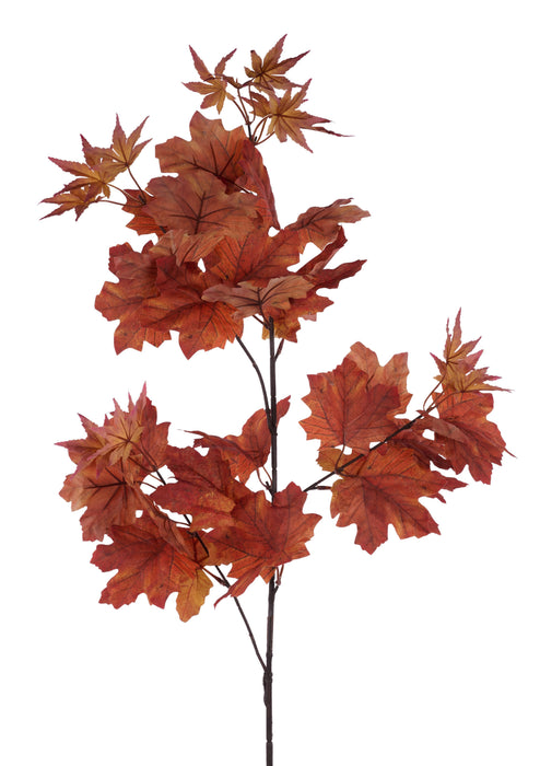40"L 3D Printed Fabric Maple Leaf Spray Multi Orange HA187233