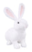 14"H X 12"L Faux Fur Standing Rabbit White/Lt Pink HE7344 - DecoExchange®