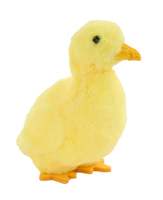 5.5"H X 3.75"L Faux Fur Duckling Yellow/Orange HE735529 - DecoExchange®