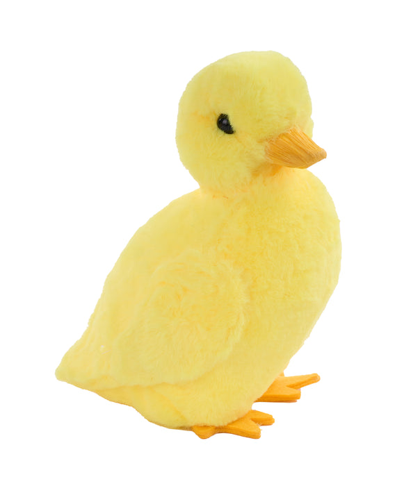 8.25"Hx6.5"L Faux Fur Standing Duckling Yellow/Orange HE735629 - DecoExchange®