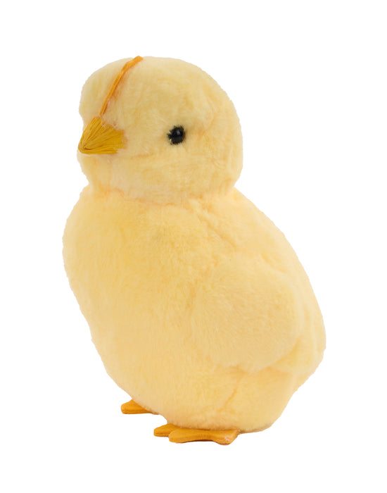 6"H X 4.75"L Faux Fur Chick Yellow/Orange HE7359 - DecoExchange®