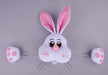 3 Piece 27"Lx17"H Bunny W/Paws Decor Kit White/Pink/Black HE739634 - DecoExchange®