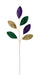 27"L V-Cut Foil Magnolia Leaf Spray Mardi Gras HG3330 - DecoExchange®