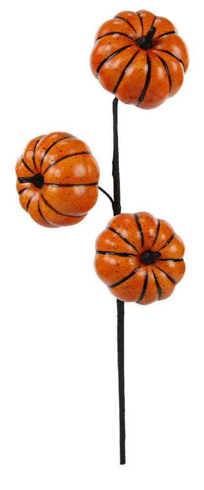 21"L Pumpkin Pick X3 Orange/Black HH751920 - DecoExchange®