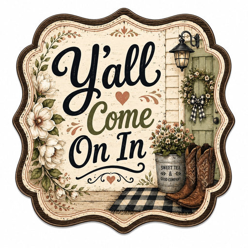 Y'all Come On In Magnolia Boots - HVA-W-0011