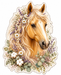 Horse Head, PS-W-0035, 12in Sign For Wreath, Wood Wreath Sign
