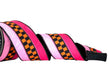 Ba Bam Collection Pink and Orange Platinum Bling Stripe Wired Ribbon 4 inch x 5 yards