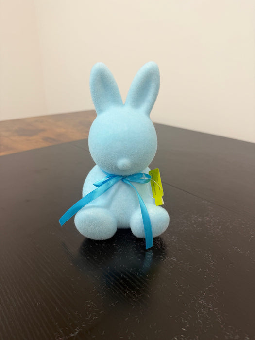 8" Small Flocked Bunny, Blue 63990BL