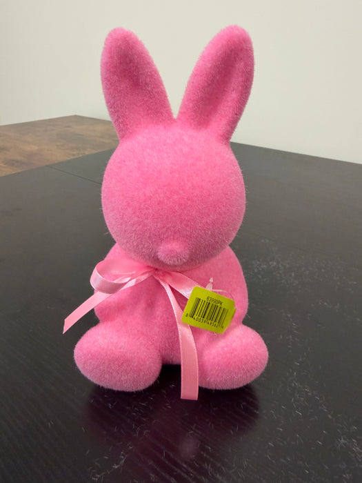 8" Small Flocked Bunny, Pink 63990PK
