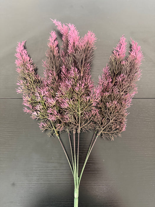 Plastic Mix Fern Bush - 7 Stems - Purple - 57239