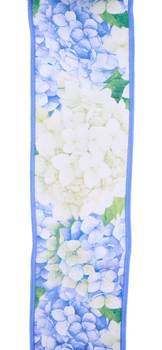 2.5"X10Yd Hydrangea Ivory/Blue/Green LS123203 - DecoExchange®