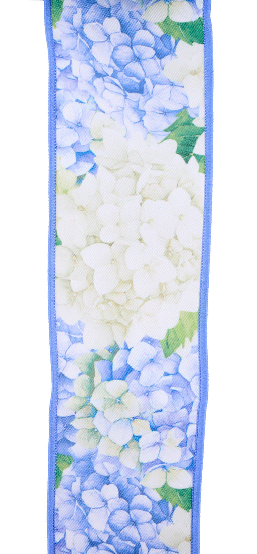 2.5"X10Yd Hydrangea Ivory/Blue/Green LS123203 - DecoExchange®