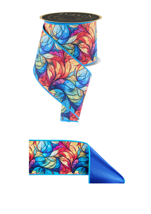 4"X10Yd Stained Glass/Fused Ivory/Multi LX1127RT - DecoExchange®