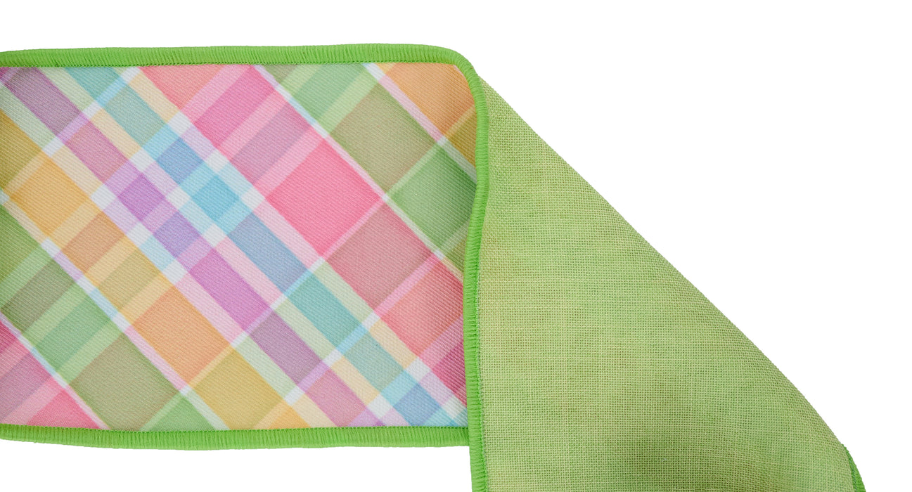 4"X10Yd Bold Plaid/Fused Ivy/Grn/Pnk/Yllw LX1164RT