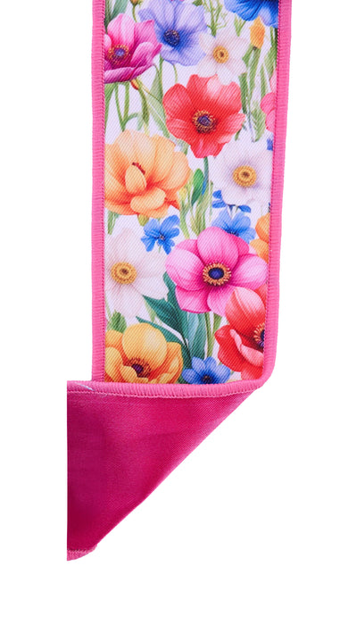 2.5"X10Yd Bright Florals/Fused White/Multi/Hot Pink LX1226RT