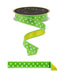 7/8"X10Yd Small Polka Dot/Fused Fresh Green/White/Yellow LX3037HT - DecoExchange®