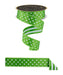 1.5"X10Yd Polka Dot/Stripe/Fused Fresh Green/White LX3055LT - DecoExchange®