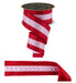 2.5"x10Yd 3-in-1 Polka Dot Fused Ribbon - Pink/White/Red - LX30778F - DecoExchange
