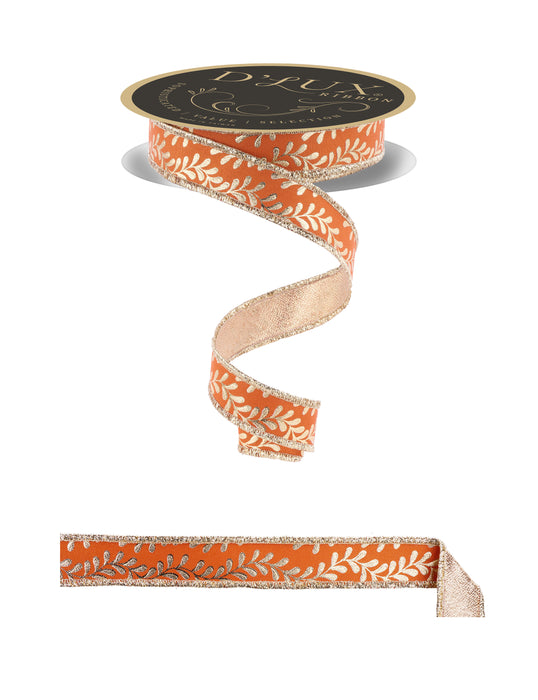 7/8"X10Yd Foil Leaf Garland/Fused Autumn/Gold LX3140T3 - DecoExchange®