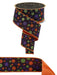 2.5"X10Yd Multi Polka Dot/Fused Black/Purple/Orange/Lime LX317302