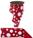 2.5"X10Yd Giant Multi Polka Dots/Fused White/Red LX323924 - DecoExchange®