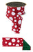 2.5"X10Yd Giant Multi Polka Dots/Fused White/Red/Emerald LX323967 - DecoExchange®