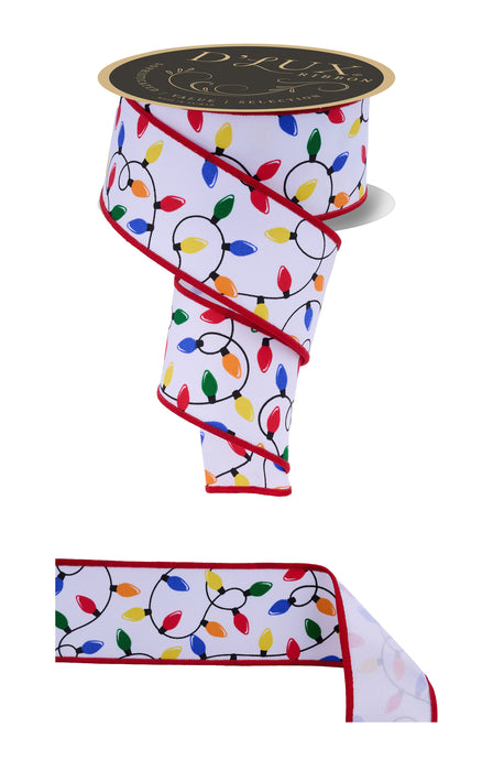 2.5"X10Yd Christmas Lights/Fused White/Red/Yellow/Blue/Green LX32744T