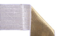 4"X10Yd Stripe Velvet/Metallic White/Gold LX500827