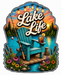 Lake Life, PS-W-0037, 12in Sign For Wreath, Wood Wreath Sign