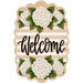Cream Hydrangea Welcome Sign, MF-W-0007-DH, Sign For Wreath, 22" Door Hanger