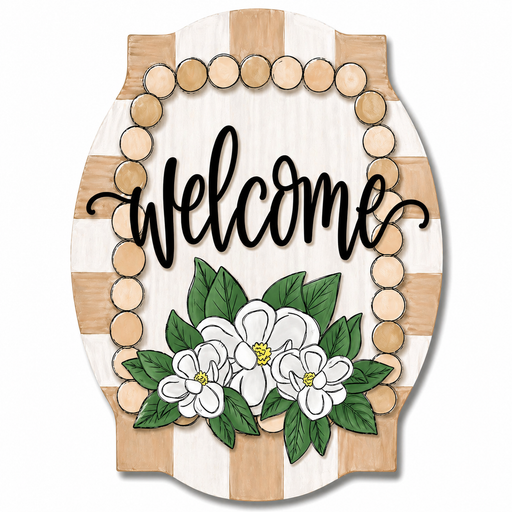 Magnolia Welcome Sign, MF-W-0010, Sign For Wreath, Wood Wreath Sign