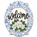 Magnolia Blue Welcome Sign, MF-W-0011, Sign For Wreath, Wood Wreath Sign