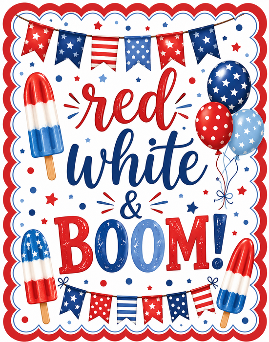 Patriotic Welcome Sign, MF-W-0012-DH, 22" Door Hanger
