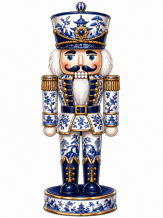 Blue Nutcracker Sign, MF-W-0021-DH-32, 32" Door Hanger