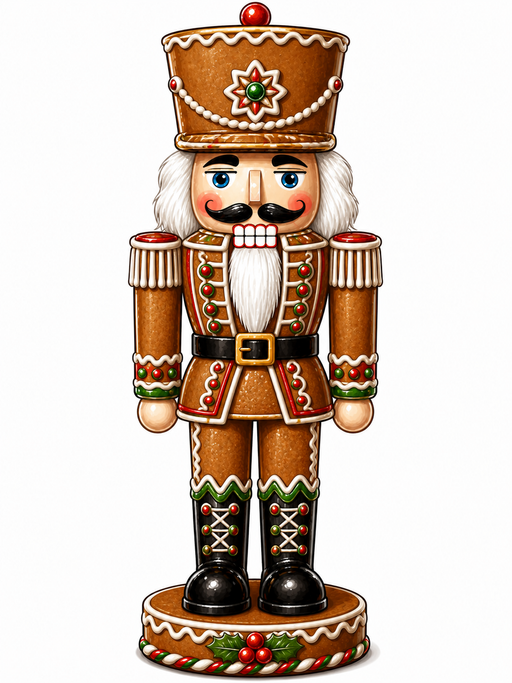 Gingerbread Nutcracker Sign, , MF-W-0022-DH-32, 32" Door Hanger