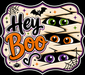 Hey Boo Eye Sign, MF-W-0028-DH, Sign For Wreath, 22 in Door Hanger