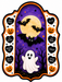 Halloween Ghost Sign, MF-W-0050, 12in Sign For Wreath, Wood Wreath Sign