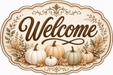 Welcome Fall Sign, MF-W-0052, 12in Sign For Wreath, Wood Wreath Sign